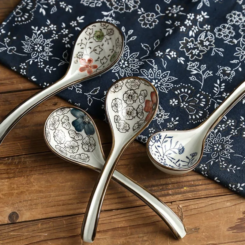 Muỗng gốm sứ decor retro