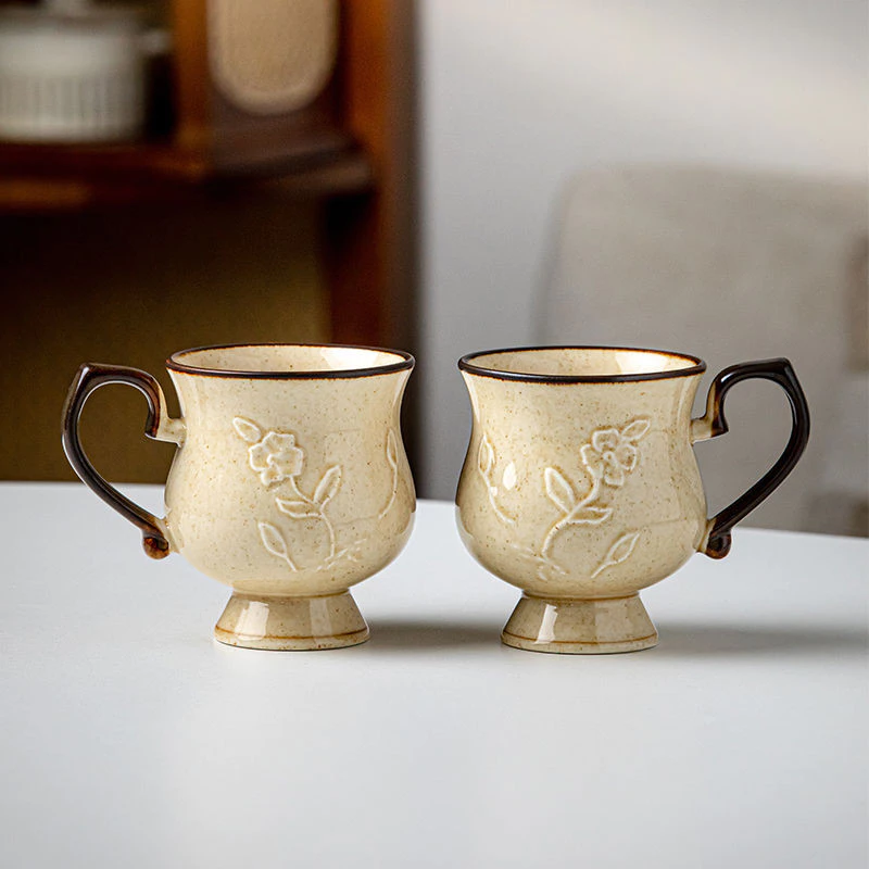 ly gốm sứ retro decor